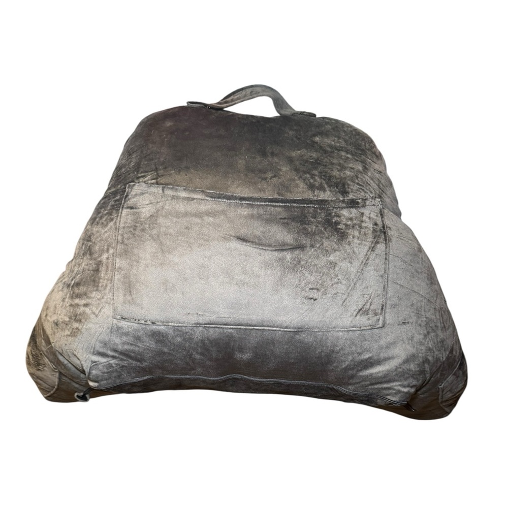 Nestl Gray Plush Backrest Pillow - Picture 2 of 3